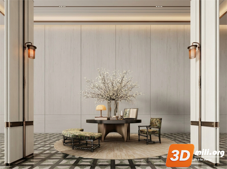 Lobby Decoration Skp Files 